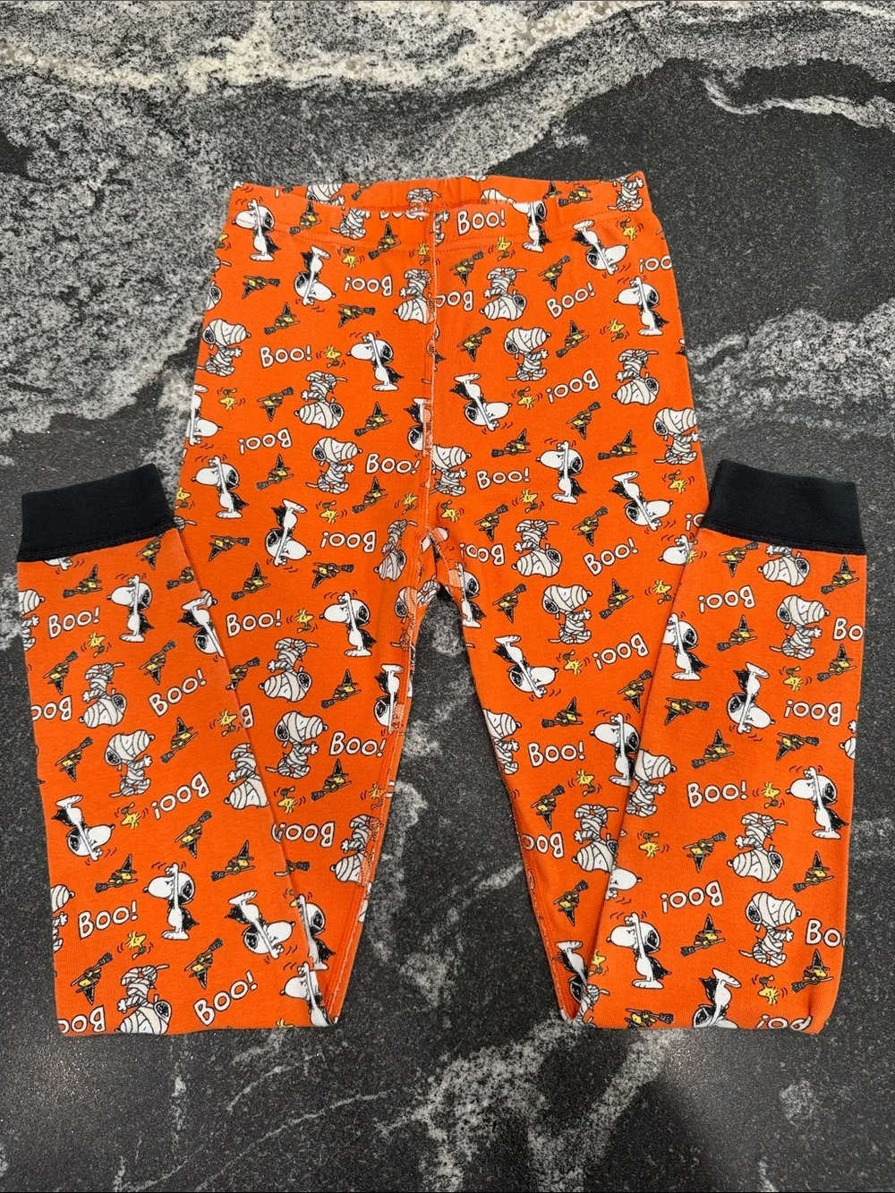 Hanna Andersson Peanuts Halloween Long John Pajamas, Size 12 (150 cm)